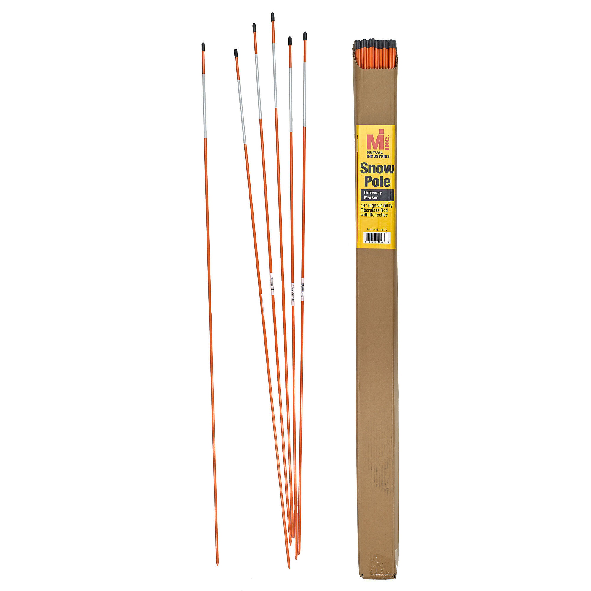 Mutual Industries 14657-153-0 Snow Pole W/Reflect 100/Box
